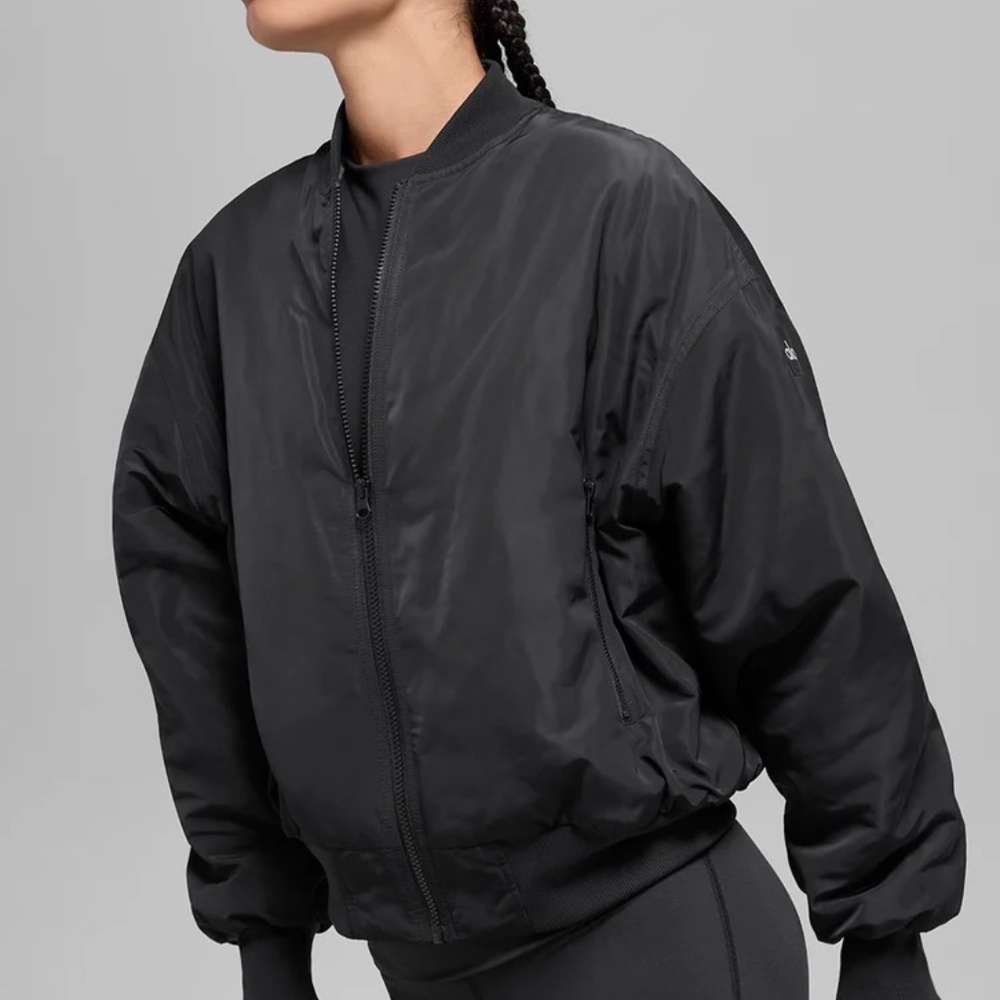 NWOT Alo Black Jacket Size L.